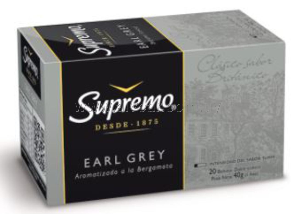 TE SUPREMO EARL GREY BERGAMOTA 20 SOBRES