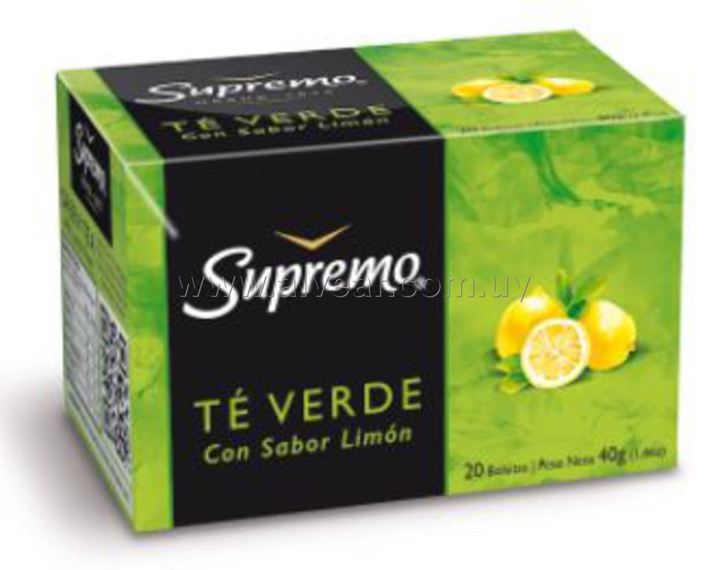 TE SUPREMO VERDE CON LIMON 20 SOBRES