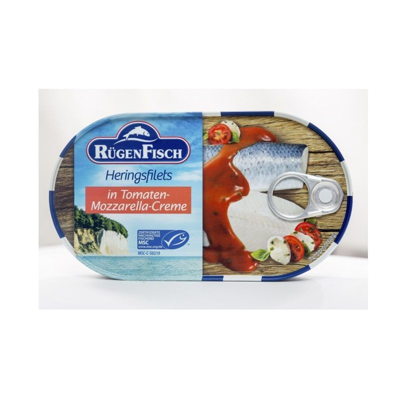 ARENQUES RUGEN FISCH TOMATE Y MUZZARELLA 200 GR