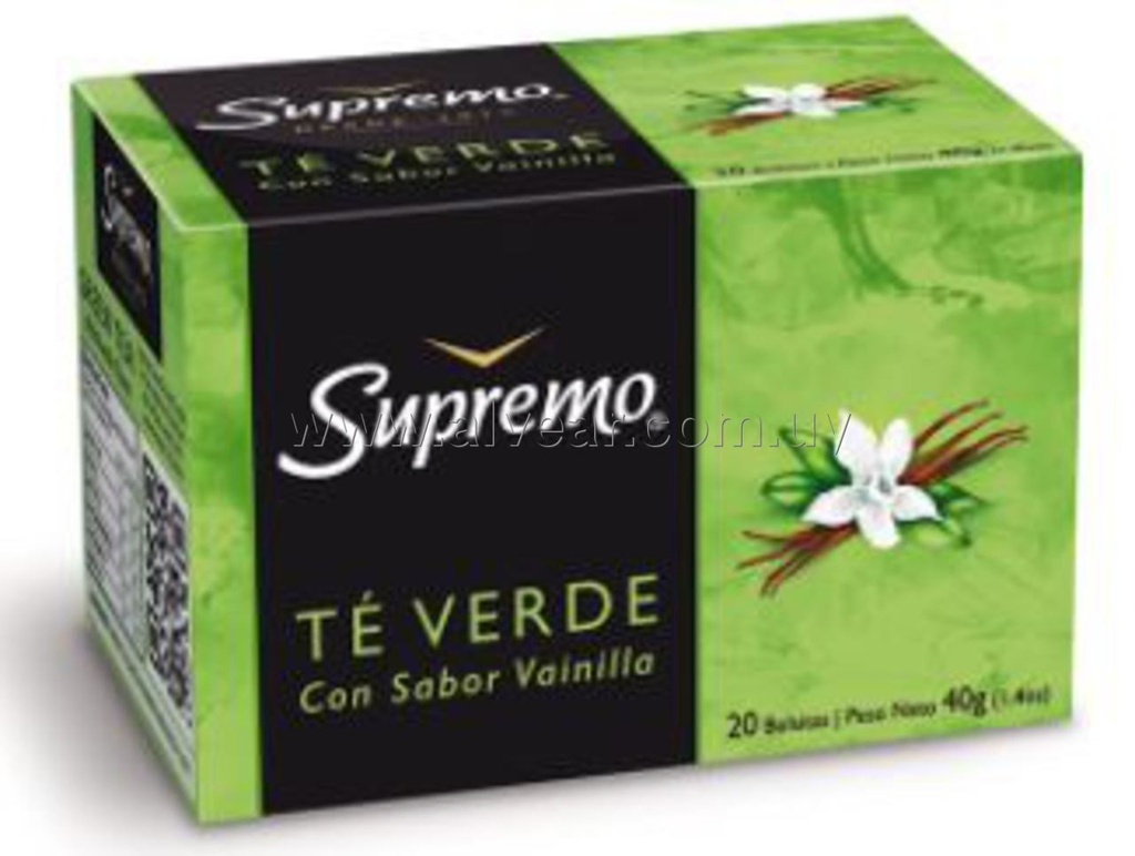 TE SUPREMO VERDE CON VAINILLA 20 SOBRES