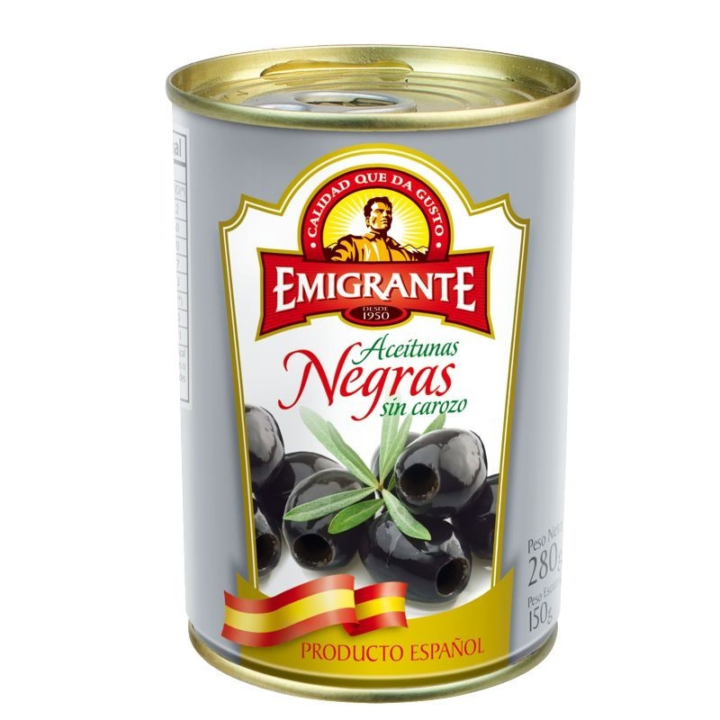 Aceitunas emigrante negras 240 gr
