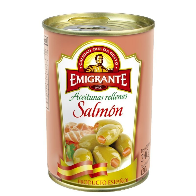 ACEITUNAS EMIGRANTE SALMON 240 GR
