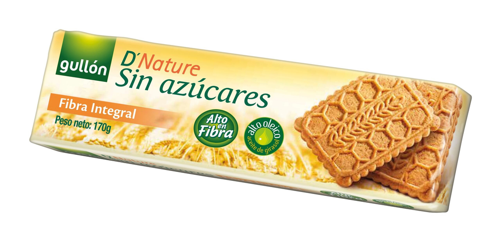 GALLETAS GULLON FIBRA INTEGRAL S/AZUCAR 170 GR