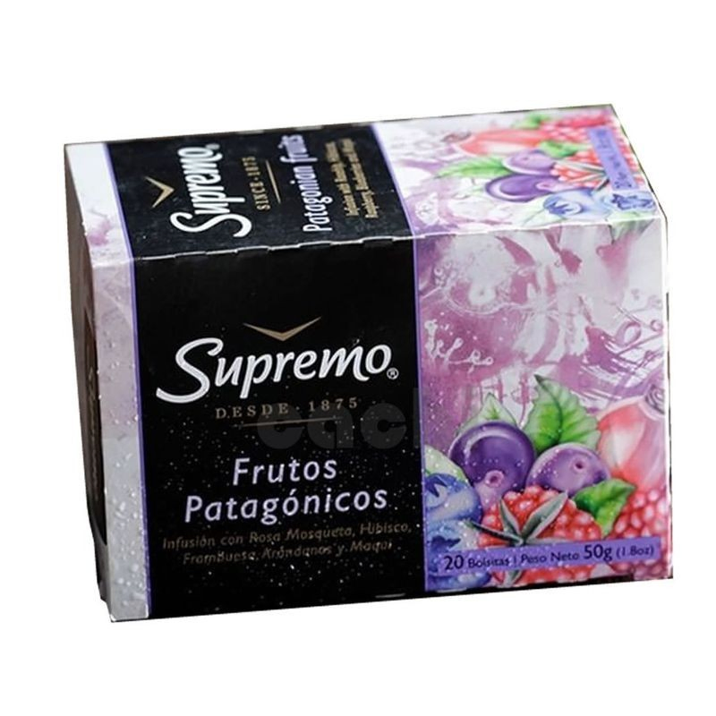 TE SUPREMO FRUTOS PATAGONICOS 20 SOBRES