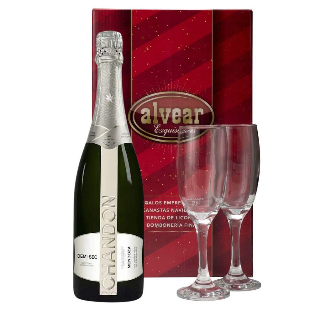 ESPUMANTE CHANDON DEMI SEC + 2 COPAS