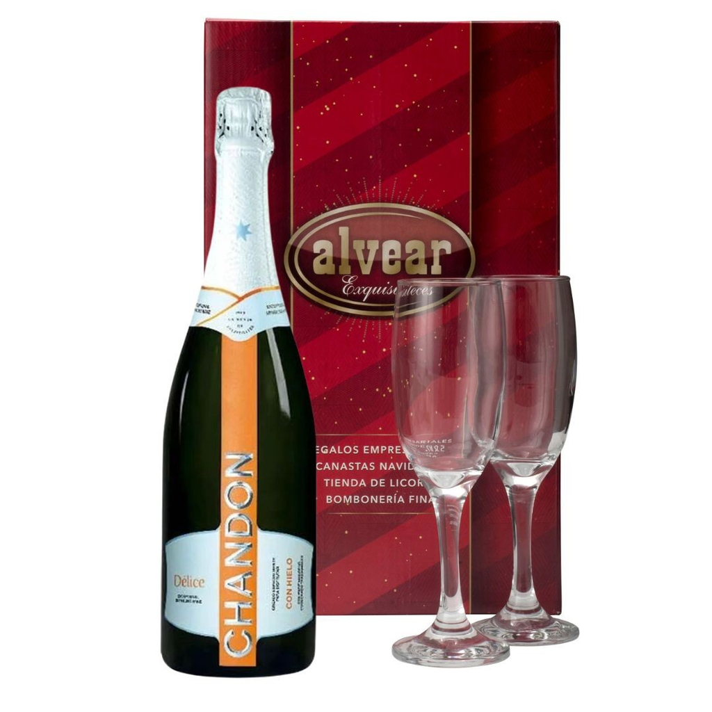 ESPUMANTE CHANDON DELICE + 2 COPAS