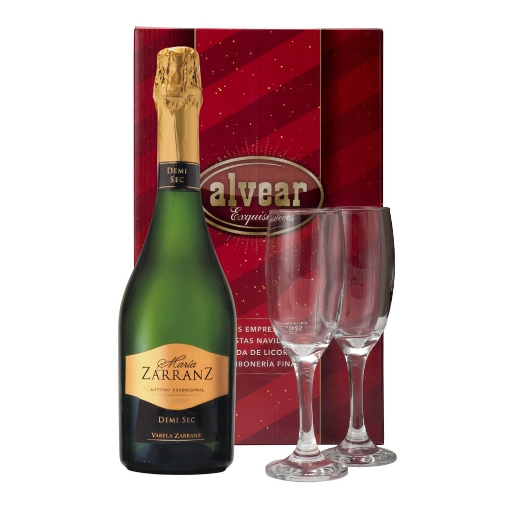 ESPUMANTE MARIA ZARRANZ DEMI SEC + 2 COPAS