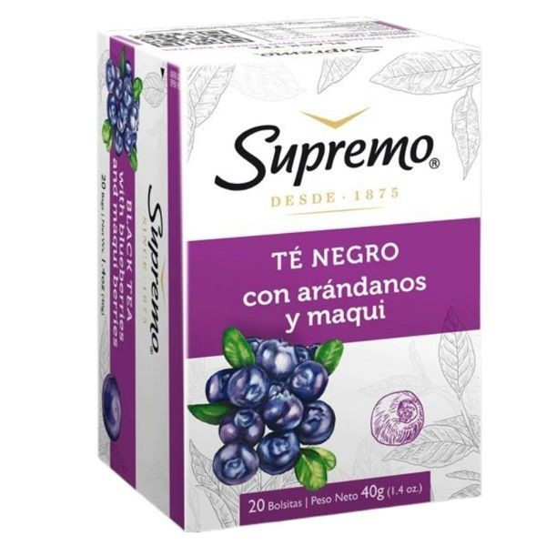 TE SUPREMO ARANDANO Y MAQUI 20 UNI