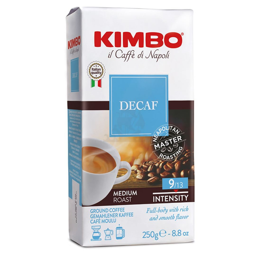 CAFE KIMBO DESCAFEINADO MOLIDO 250 GR