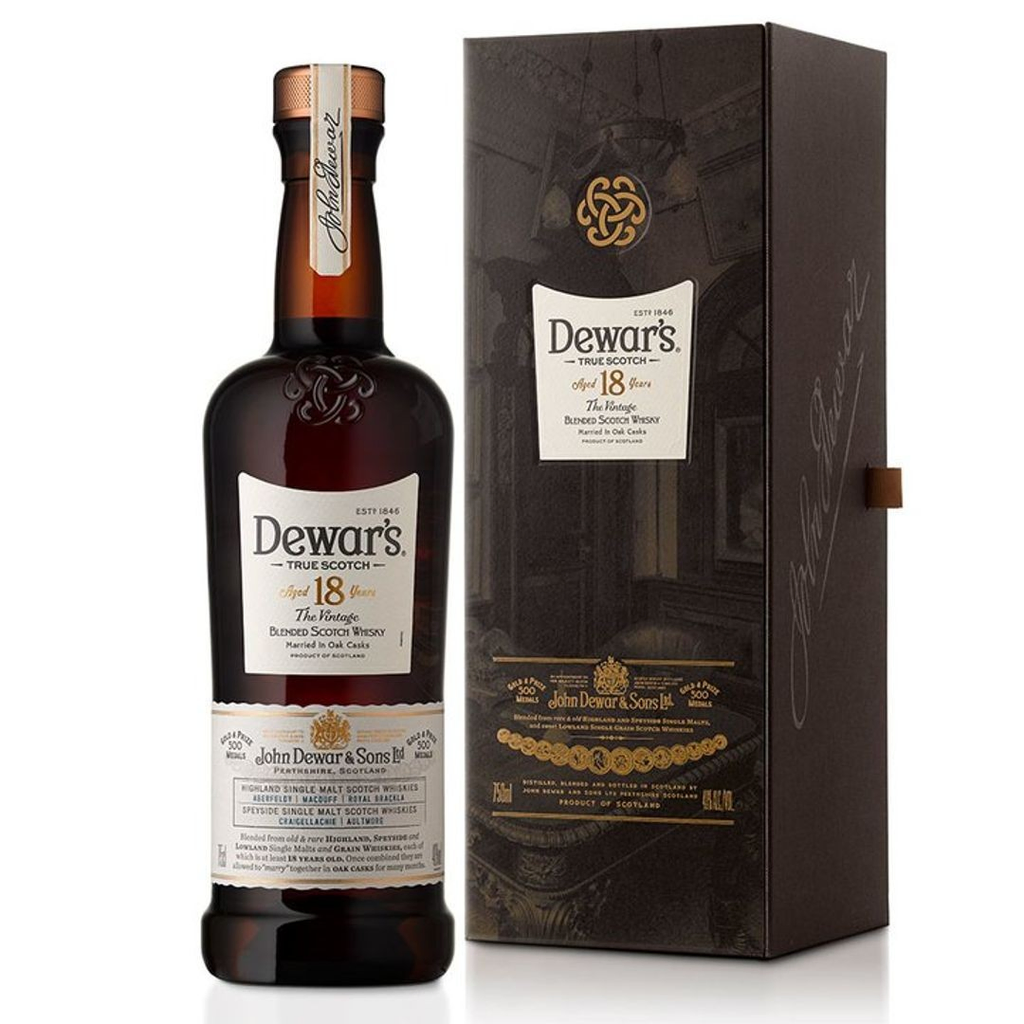 Whisky dewars 18 años 750 ml