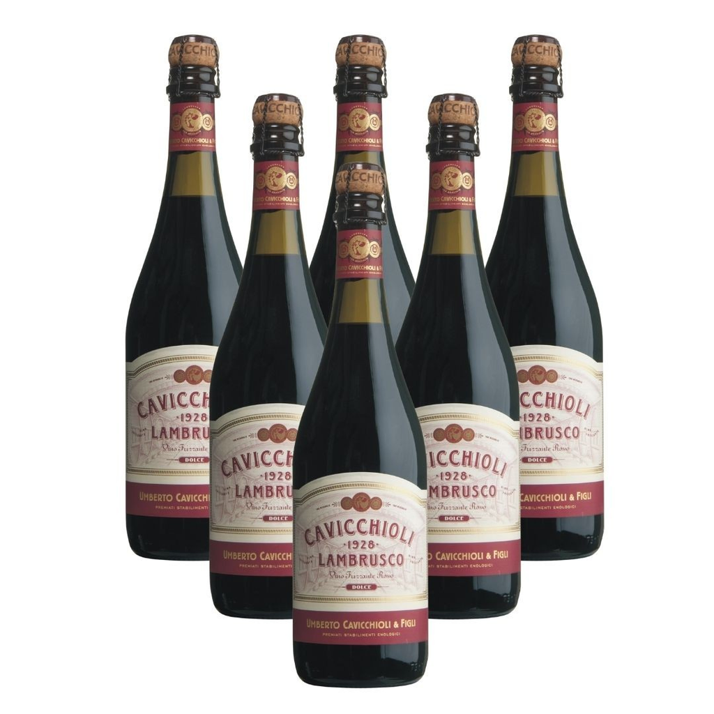 LAMBRUSCO CAVICCHIOLI TINTO DULCE 750 ML X 6 PROMO