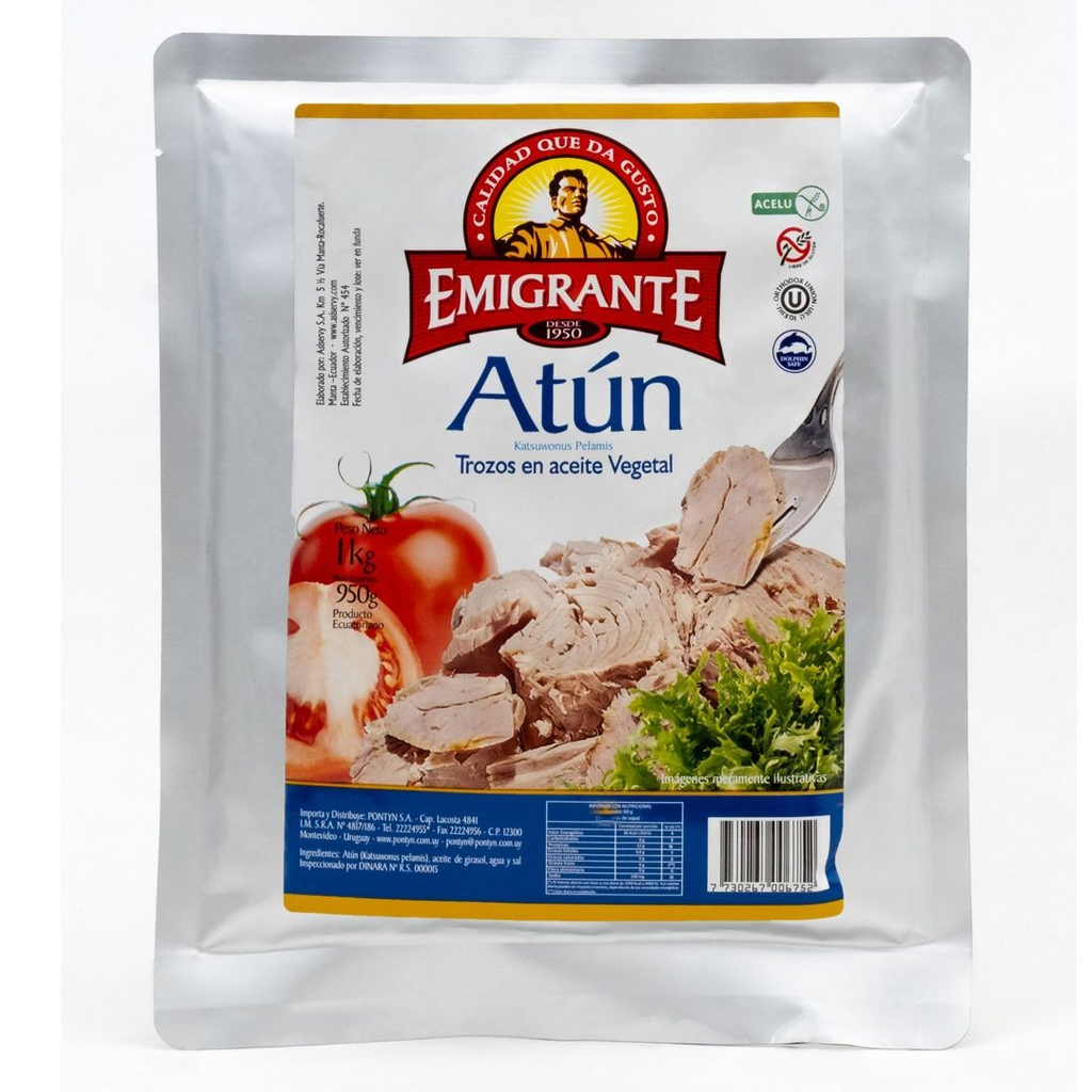 ATUN EN ACEITE TROZOS EMIGRANTE 1KG