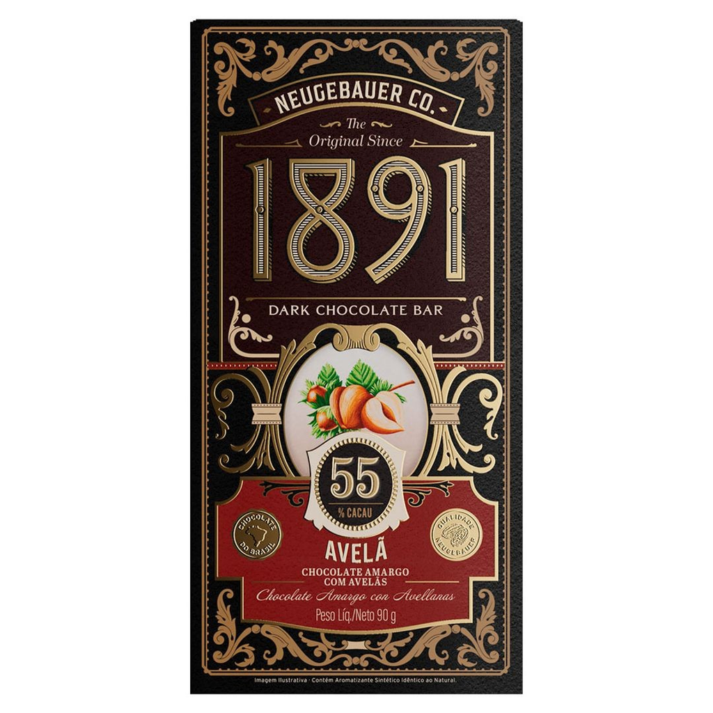 TABLETA 1891 55 % AVELLANA 90 GR