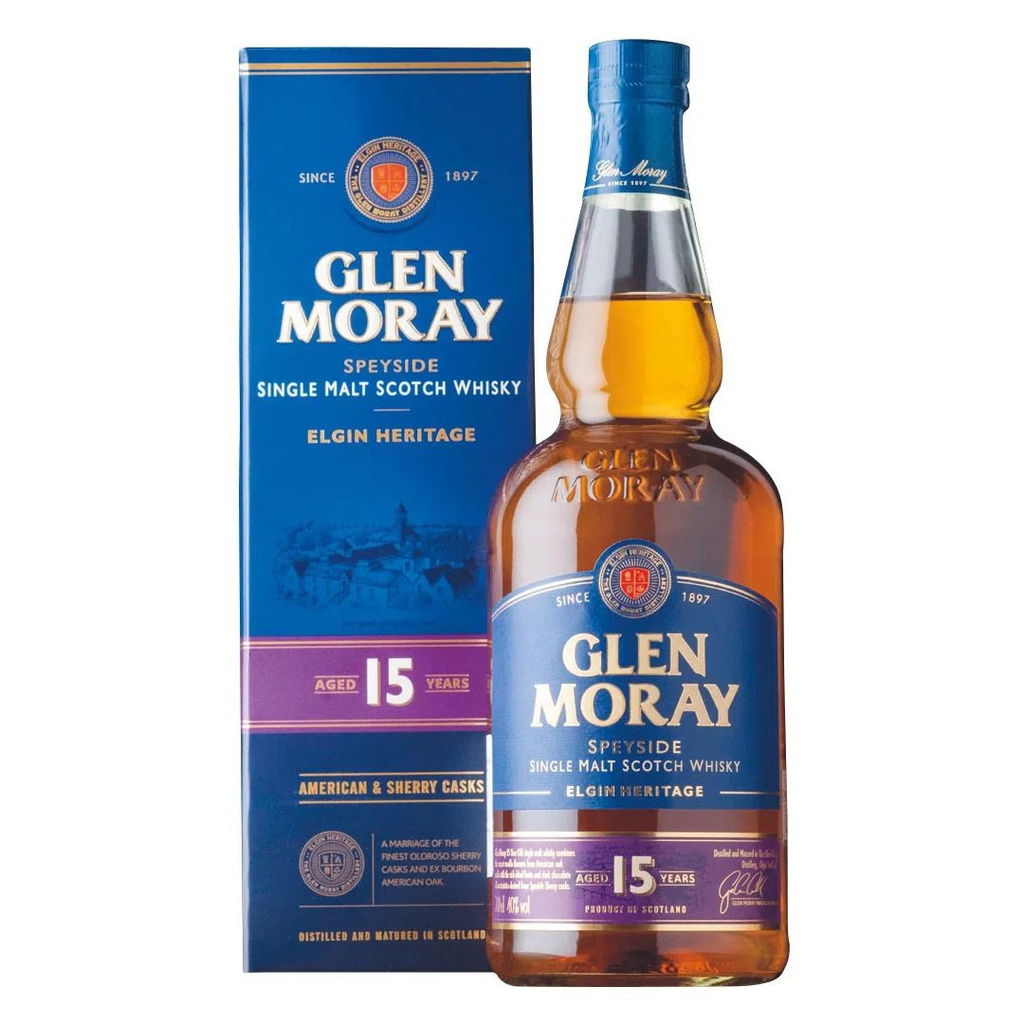 WHISKY GLEN MORAY 15 AÑOS SINGLE MALT 700 ML