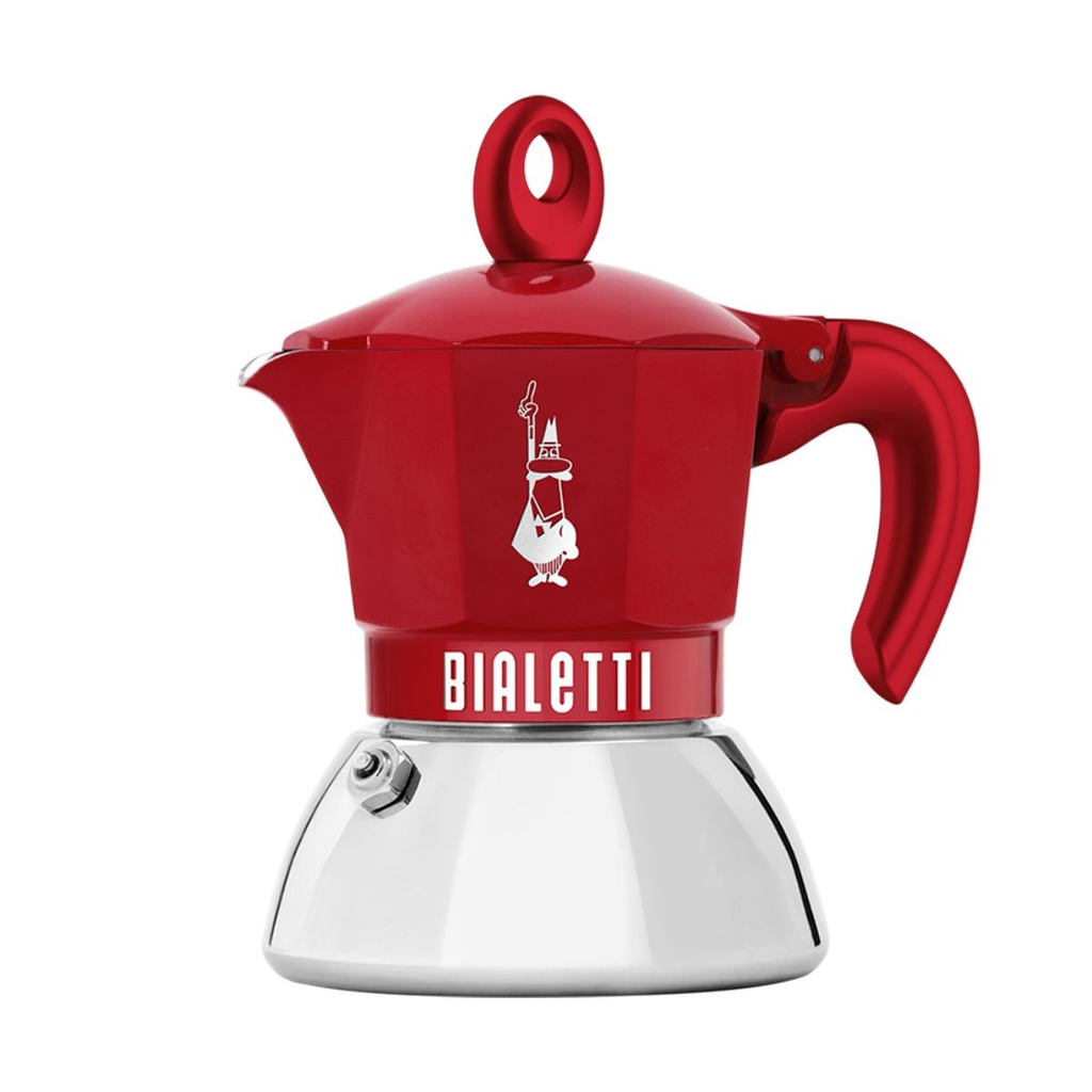 Cafetera bialetti moka exclusive induction red 4 tz