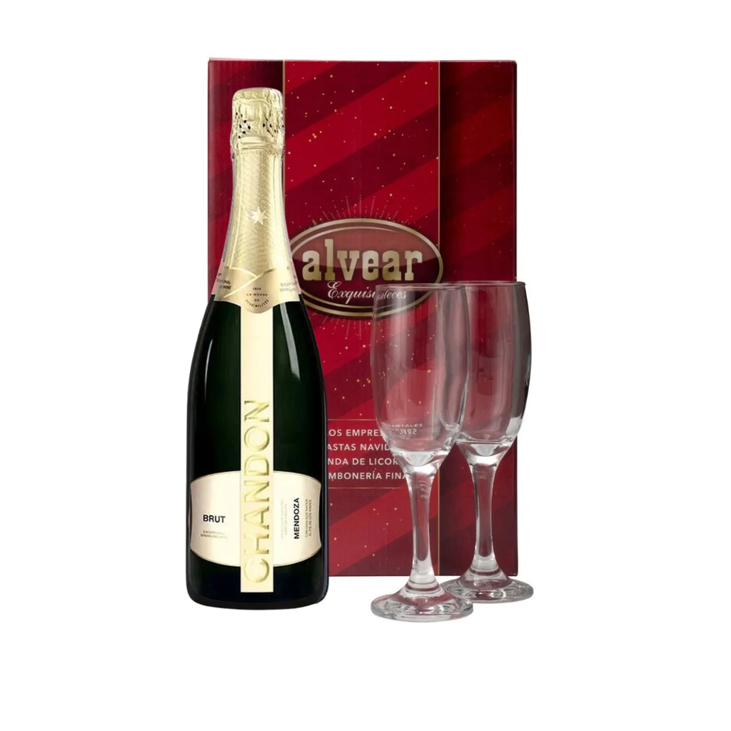ESPUMANTE CHANDON BRUT + 2 COPAS