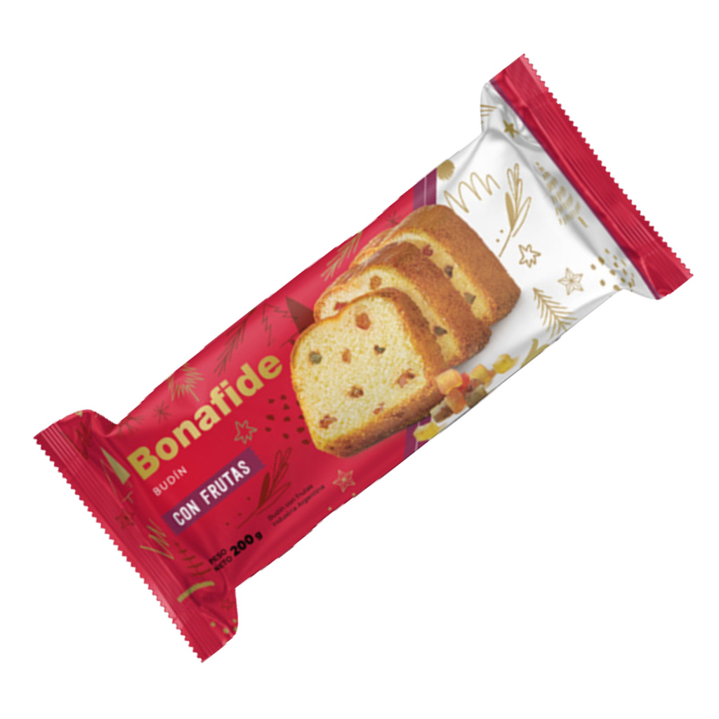 Budin bonafide con fruta 200 gr