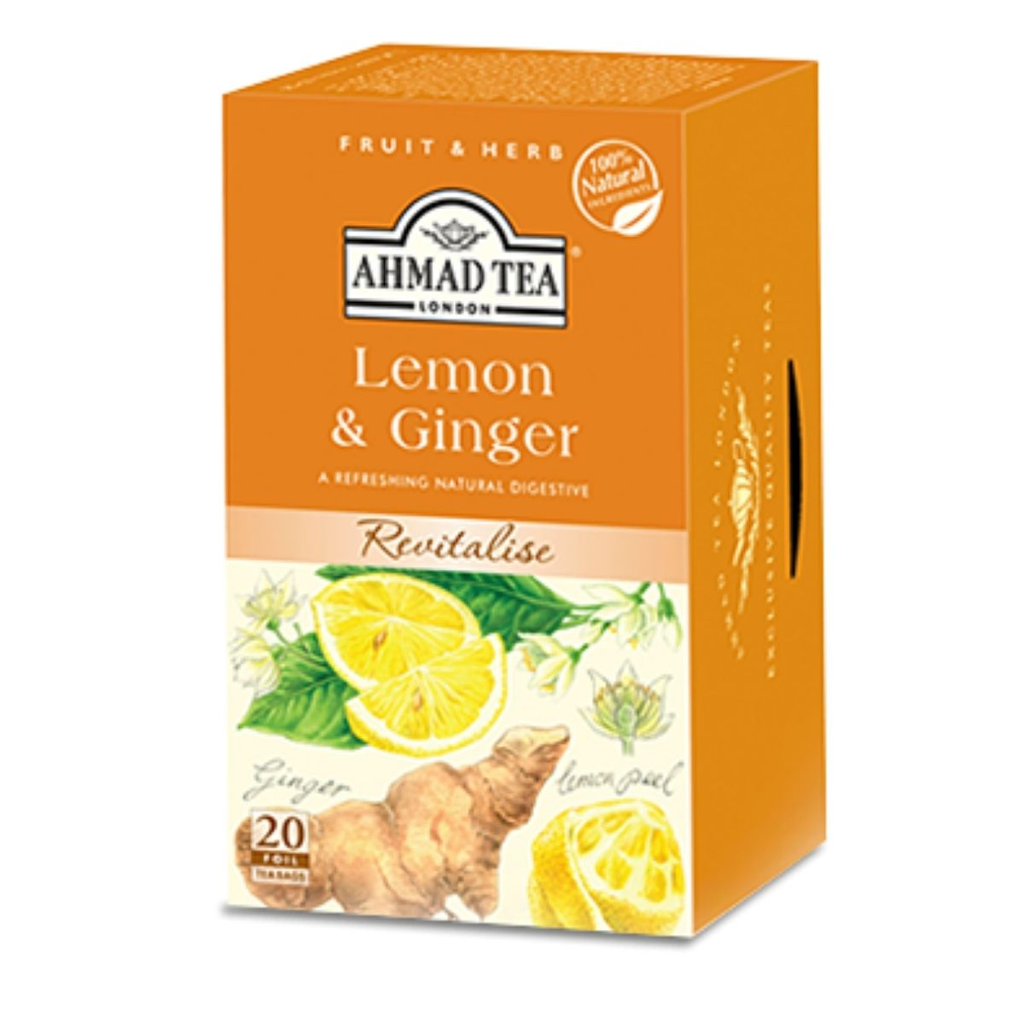 TE AHMAD GINGER Y LEMON 20 SOBRES