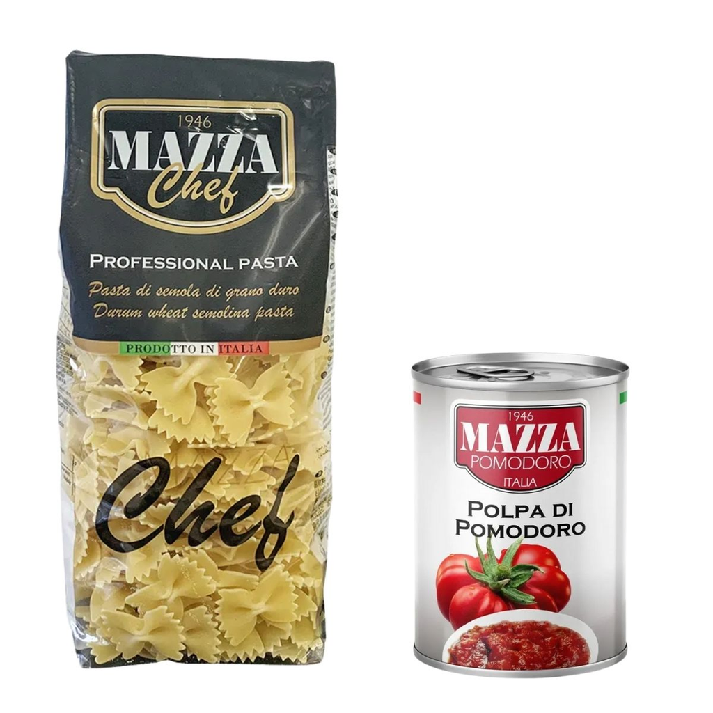 FARFALLE MAZZA 500 GR + SALSA 400 GR