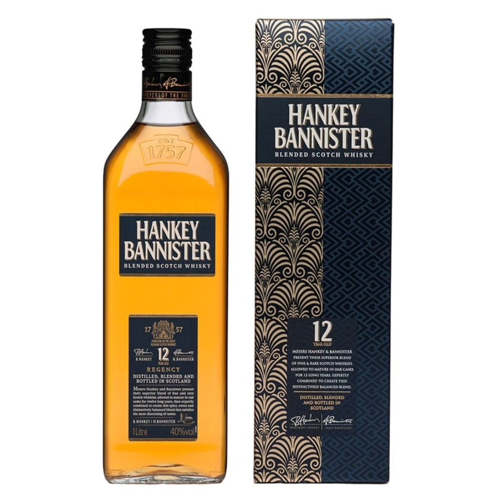 WHISKY HANKEY BANNISTER 12 AÑOS 1 LT