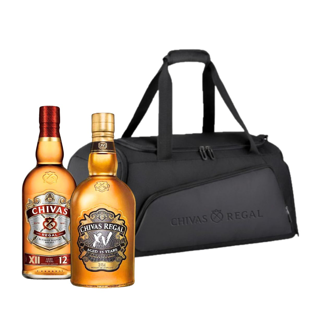 WHISKY CHIVAS REGAL XII + CHIVAS REGAL  XV + BOLSO DE REGALO