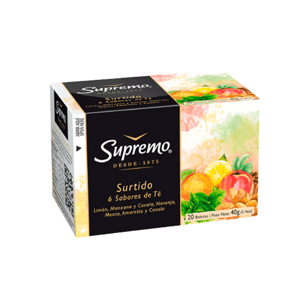 TE SUPREMO SURTIDO SABORIZADOS 20 SOBRES