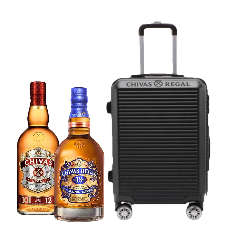 WHISKY CHIVAS REGAL 12 + CHIVAS REGAL 18 + CARRY ON DE REGAL