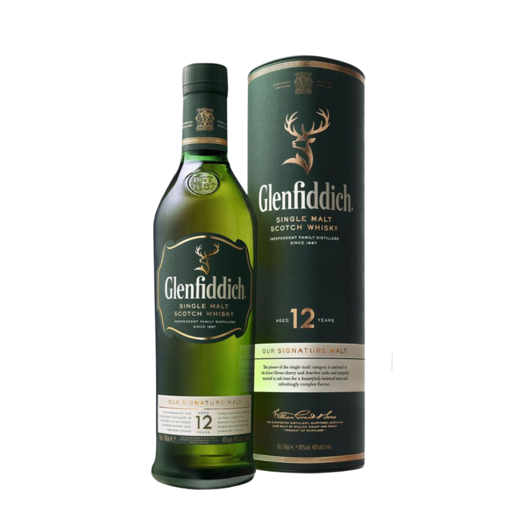 WHISKY GLENFIDDICH 12 AÑOS SINGLE MALT 750 ML