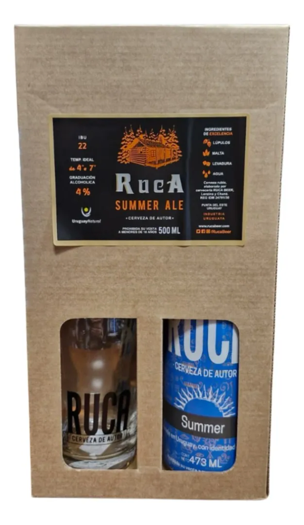 Cerveza Ruca 500 Ml X 3 Uni + Vaso