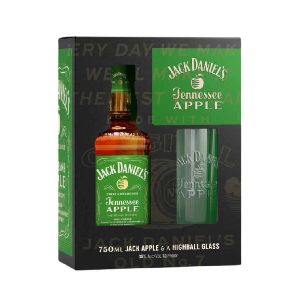 WHISKEY JACK DANIELS APPLE 750 ML + VASO