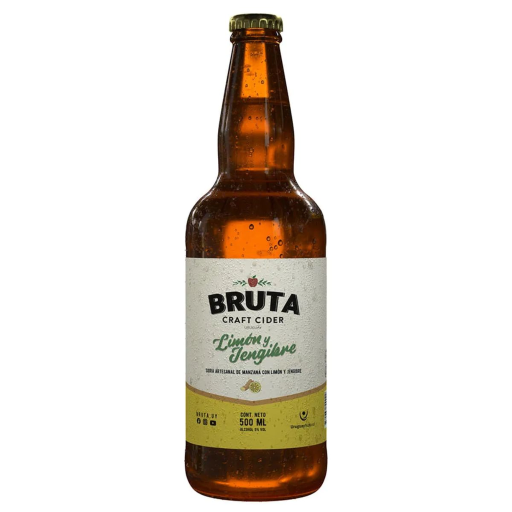 SIDRA BRUTA CON LIMON Y JENGIBRE 500 ML